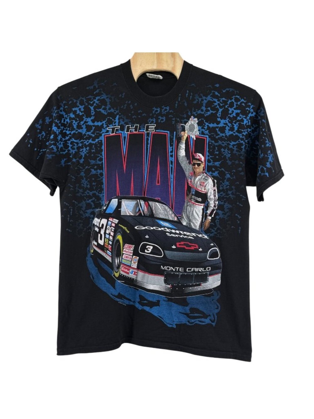 Dale Earnhardt The Man Chase Racewear T-Shirt XL Black NASCAR 3 Monte Carlo Vtg